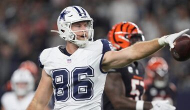 TE Luke Schoonmaker exits Cowboys’ training camp practice with injury