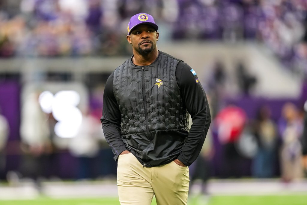 Brian Flores is the Vikings' defensive coordinator.