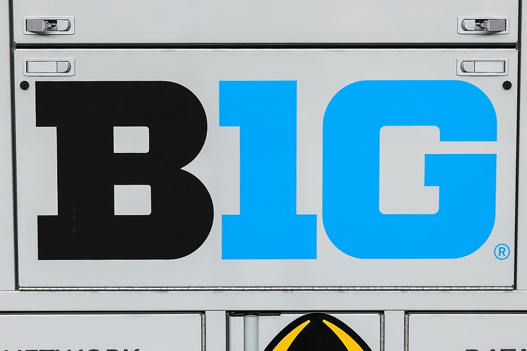 The Big 10 logo before the Penn State Nittany Lions versus Boise State Broncos College Football Playoff Quarterfinal at the Vrbo Fiesta Bowl on December 31,2024, at State Farm Stadium in Glendale, AZ. 