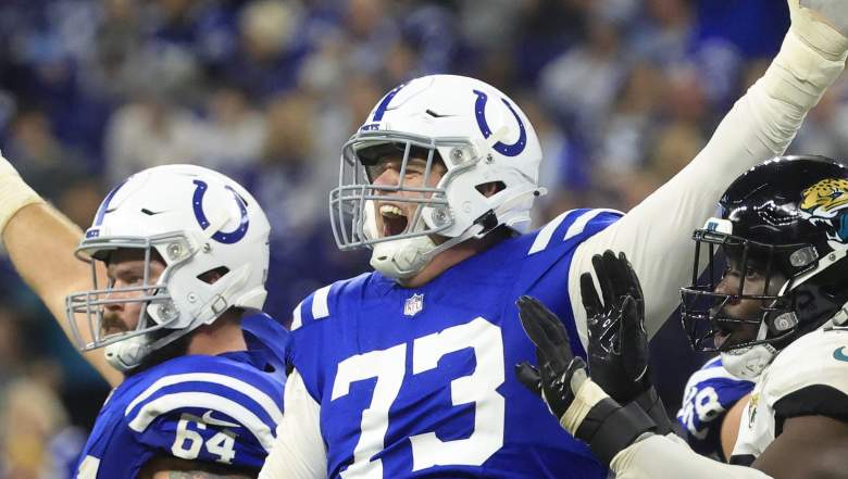Blake Freeland celebrating.