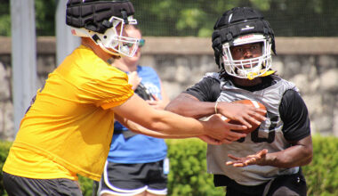 Photo gallery: QU football team goes through paces of first practice of fall camp