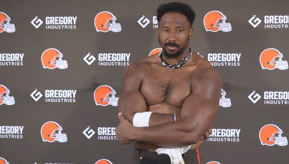 Myles Garrett is ready to have Sanders' back on defense