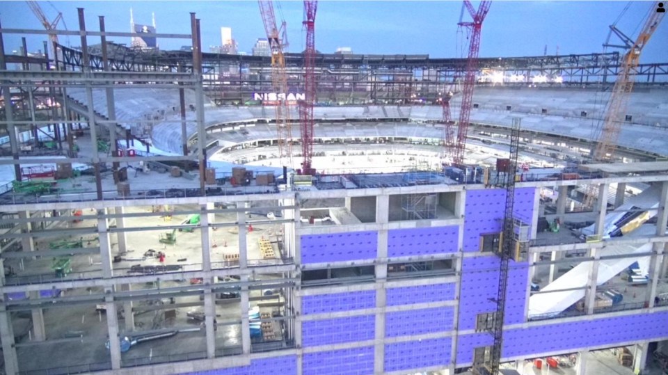 The team have set up a live cam so fans can track the progress of construction