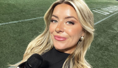 Stunning sports anchor Logan Campbell catches social media attention after being spotted at Carolina Panthers NFL game