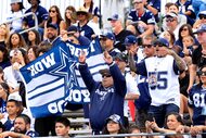 Dallas Cowboys fans filled the grandstand as they attend the 2025 Dallas Cowboys Training...
