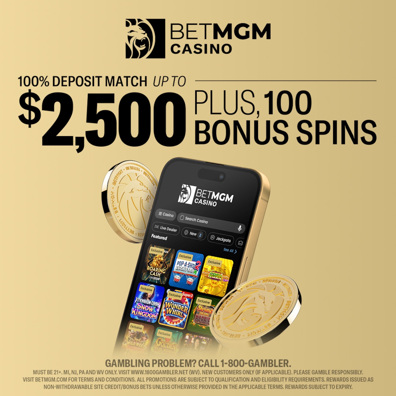 BetMGM Casino bonus code.