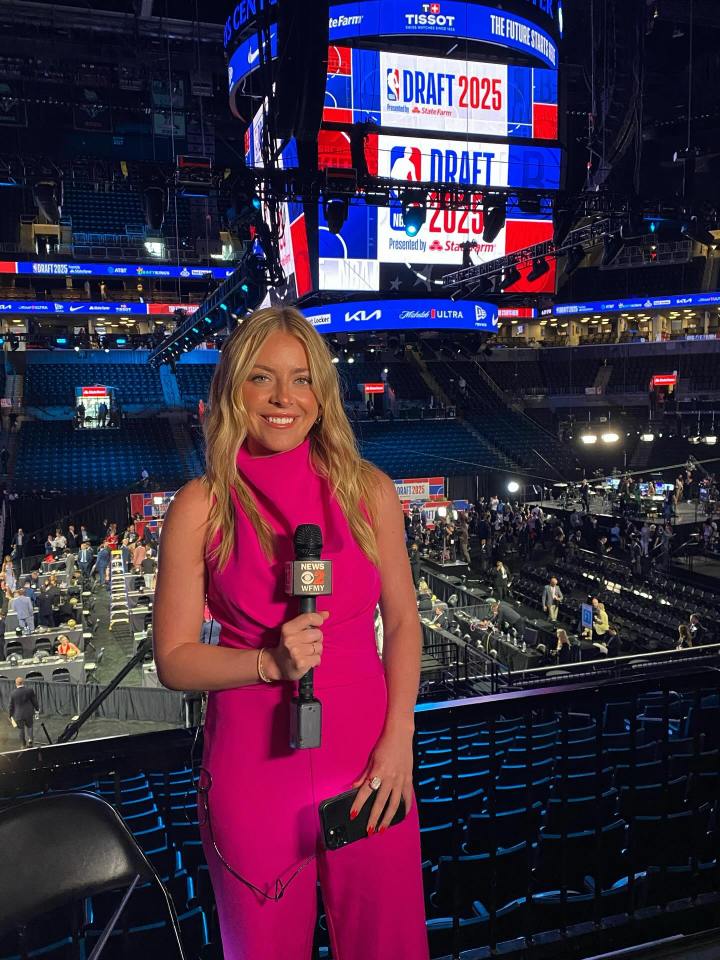 News reporter at the NBA Draft.