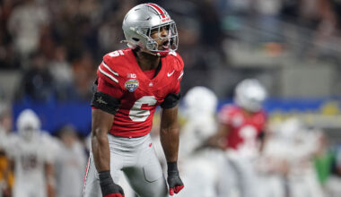 Penn State quarterback Drew Allar (15) runs with the ball during practice outside Holuba Hall on Saturday, August 2, 2025, in State College.