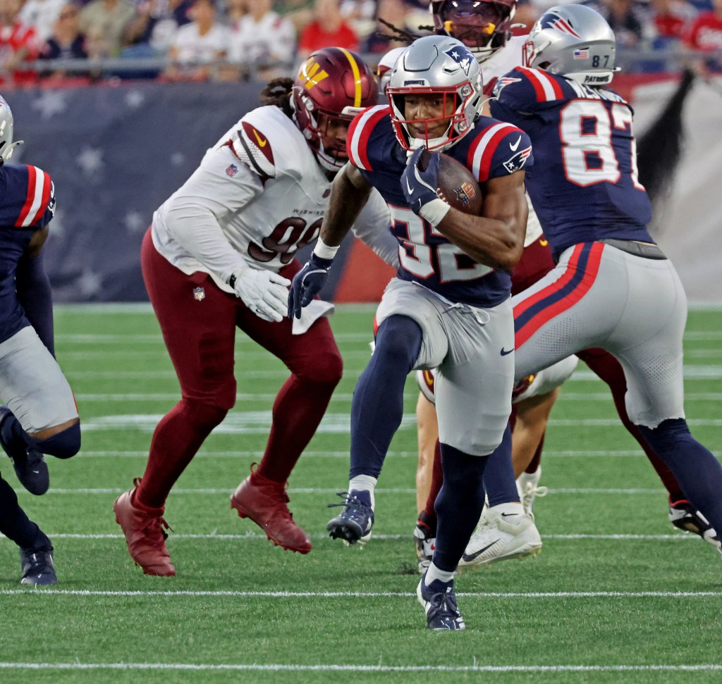 Rookie TreVeyon Henderson flashes explosive potential in Patriots debut