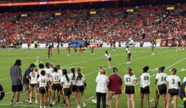 Montgomery Co. girls share turf with Commanders during Monday’s preseason game