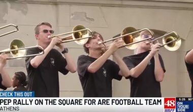 Athens celebrates high school football with pep rally