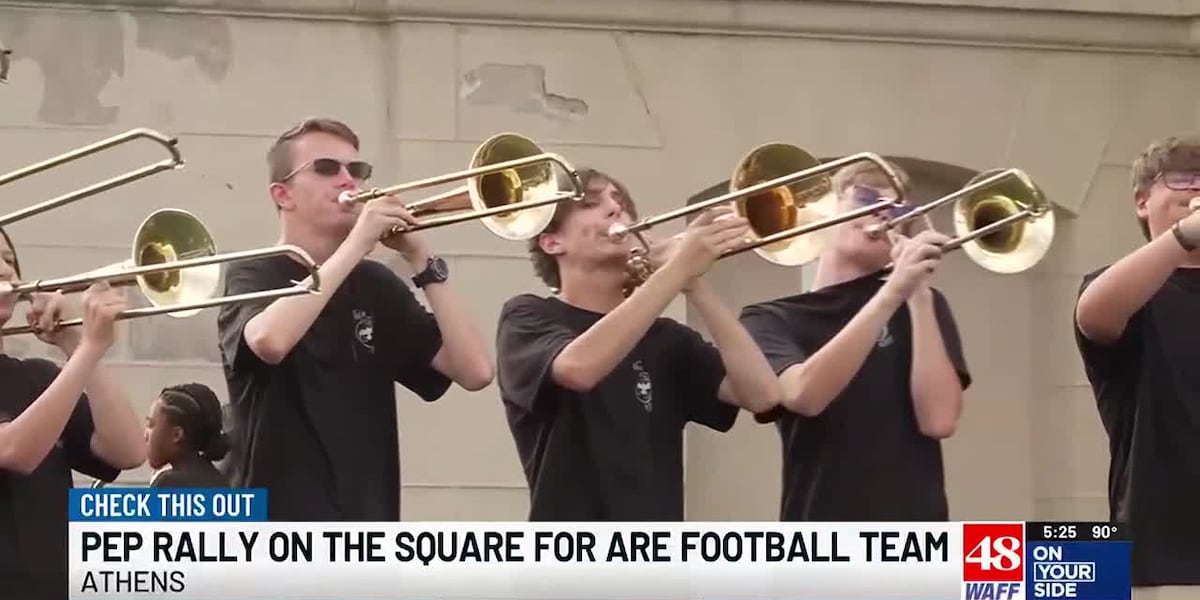 Athens celebrates high school football with pep rally