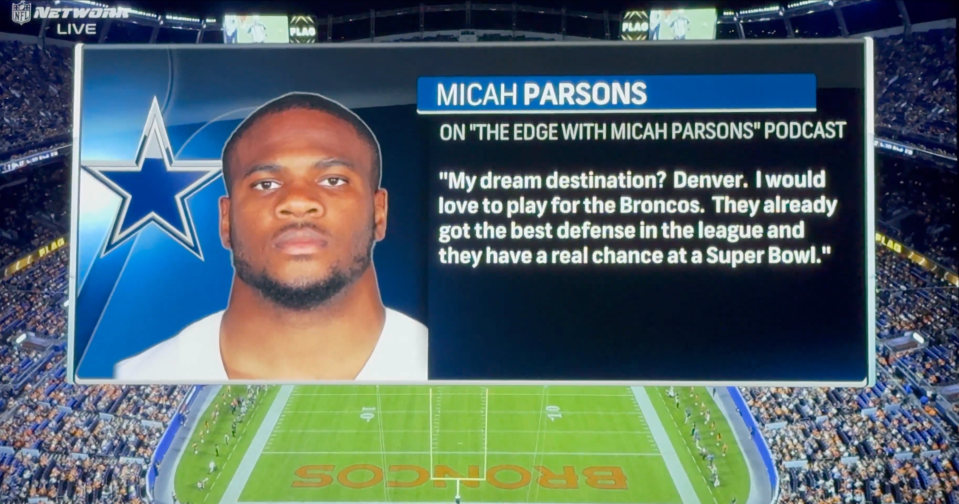 Micah Parsons on his dream destination: Denver Broncos.