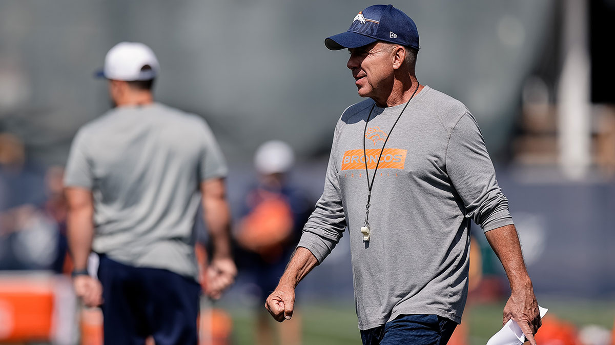 Denver Broncos head coach Sean Payton during Denver Broncos Training Camp.