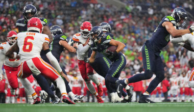 Seattle Seahawks Jake Bobo screen pass touchdown Kansas City Chiefs preseason 2025...