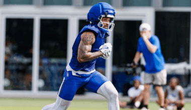 Collin Chandler and Denzel Aberdeen at a Kentucky Basketball summer practice - Photo by Chet White, UK Athletics