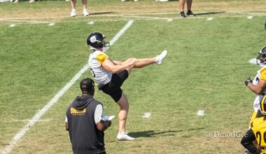 Cameron Johnston Steelers punter punters Corliss Waitman competition