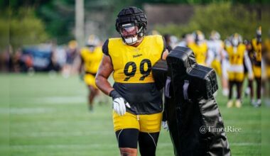 Steelers defensive line Derrick Harmon Yahya Black Breiden Fehoko