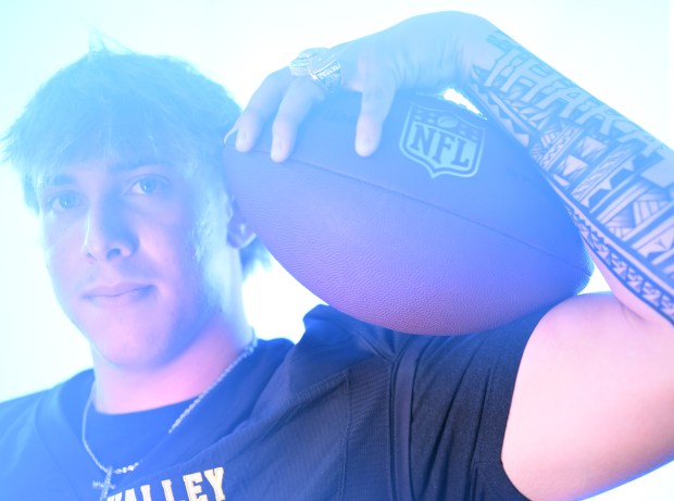 Football player Keenan Parks of Thompson Valley is photographed during the CHSAA and Denver Broncos seventh annual fall high school media day at Empower Field in Denver, on Aug. 5, 2025. (Photo by RJ Sangosti/The Denver Post)