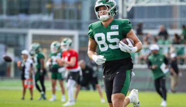 Rookie tight end Mason Taylor, son of Hall of Fame pass rusher, shining at Jets camp