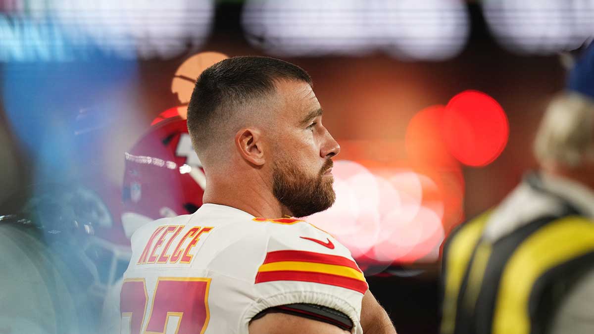 Kansas City Chiefs star Travis Kelce, who talked about his relationship with Taylor Swift.