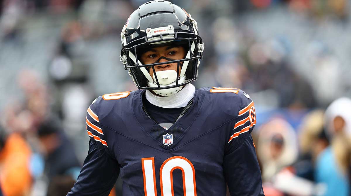 Chicago Bears wide receiver Tyler Scott (10) practices before the game against the Detroit Lions at Soldier Field.