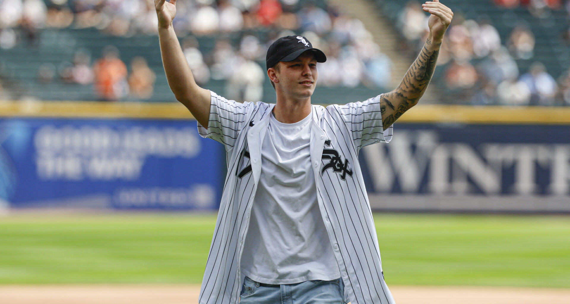 Bears QB Tyson Bagent Takes the Mound: Throws First Pitch at White Sox Game