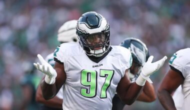 Eagles 2025 training camp practice notes, Day 8: The rise of 'awkward' Moro Ojomo