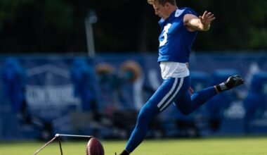 Spencer Shrader Leading Colts' Kicking Competition