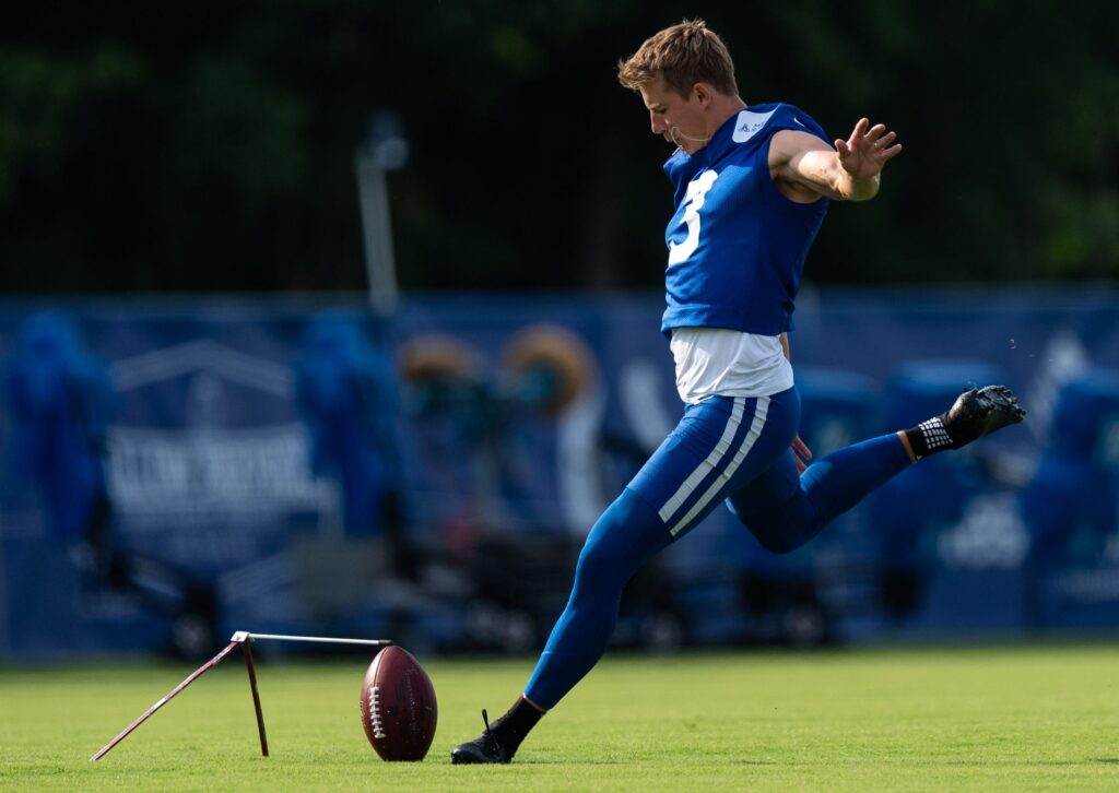 Spencer Shrader Leading Colts' Kicking Competition