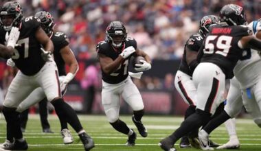 Texans tackle Blake Fisher dealing with sprained ankle