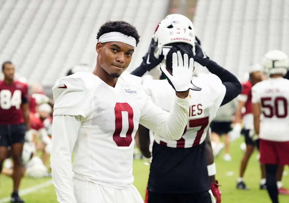 Arizona Cardinals cornerback Will Johnson (0) during training camp at State Farm Stadium in Glendale on July 25, 2025. © Rob Schumacher/The Republic / USA TODAY NETWORK via Imagn Images