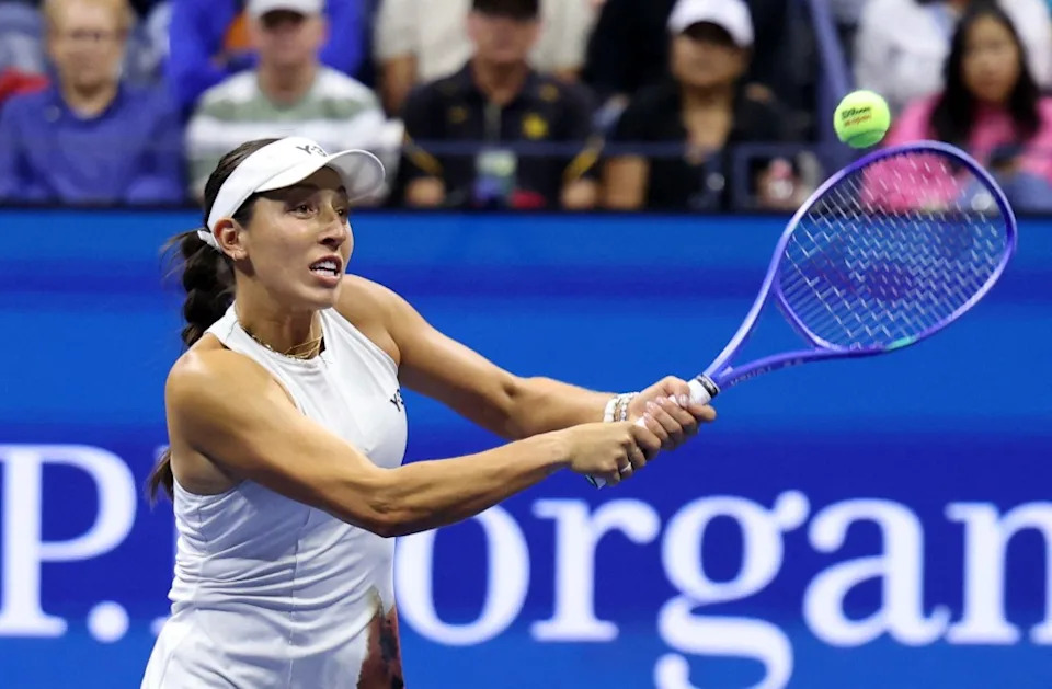 Pegula’s daughter is Jessica Pegula, an elite tennis player. She is seen above at the US Open on Wednesday. REUTERS