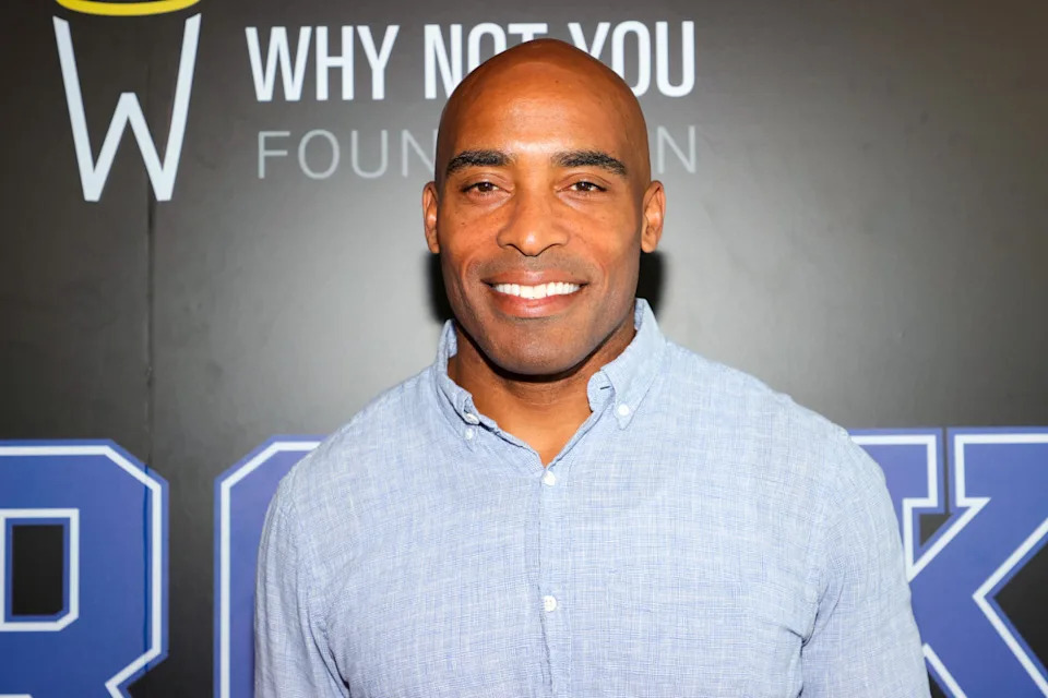 NEW YORK, NEW YORK - JUNE 24: Tiki Barber attends as Russell Wilson & Ciara Launch 3Brand At Rookie USA Flagship on June 24, 2021 in New York City. (Photo by Theo Wargo/Getty Images)Theo Wargo/Getty Images