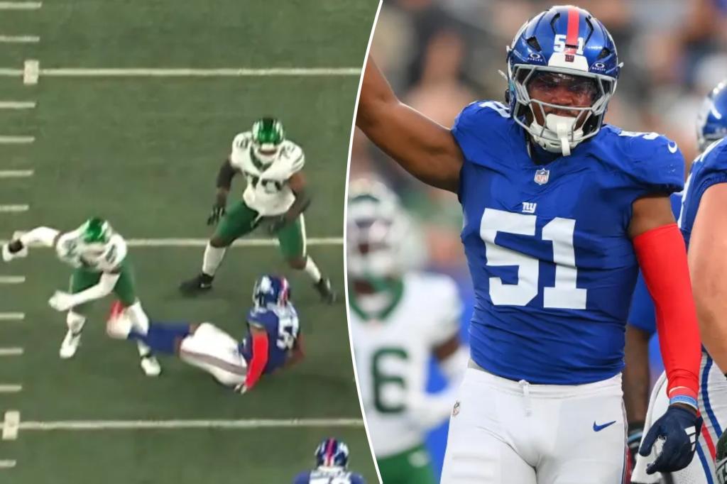 Giants rookie Abdul Carter trashes Jets after rough preseason moment