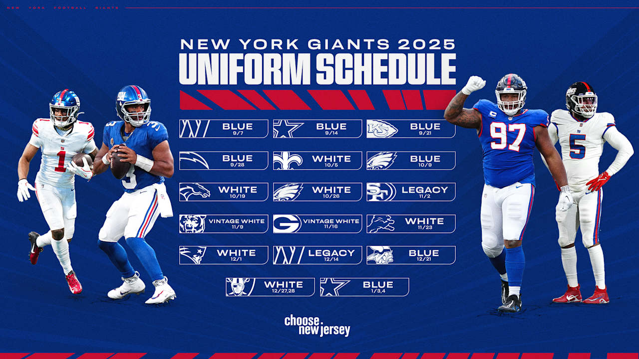 Giants announce 2025 uniform schedule & Legacy Games 