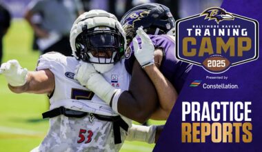 Ravens End Practice With Spirited Pass Rush Drill