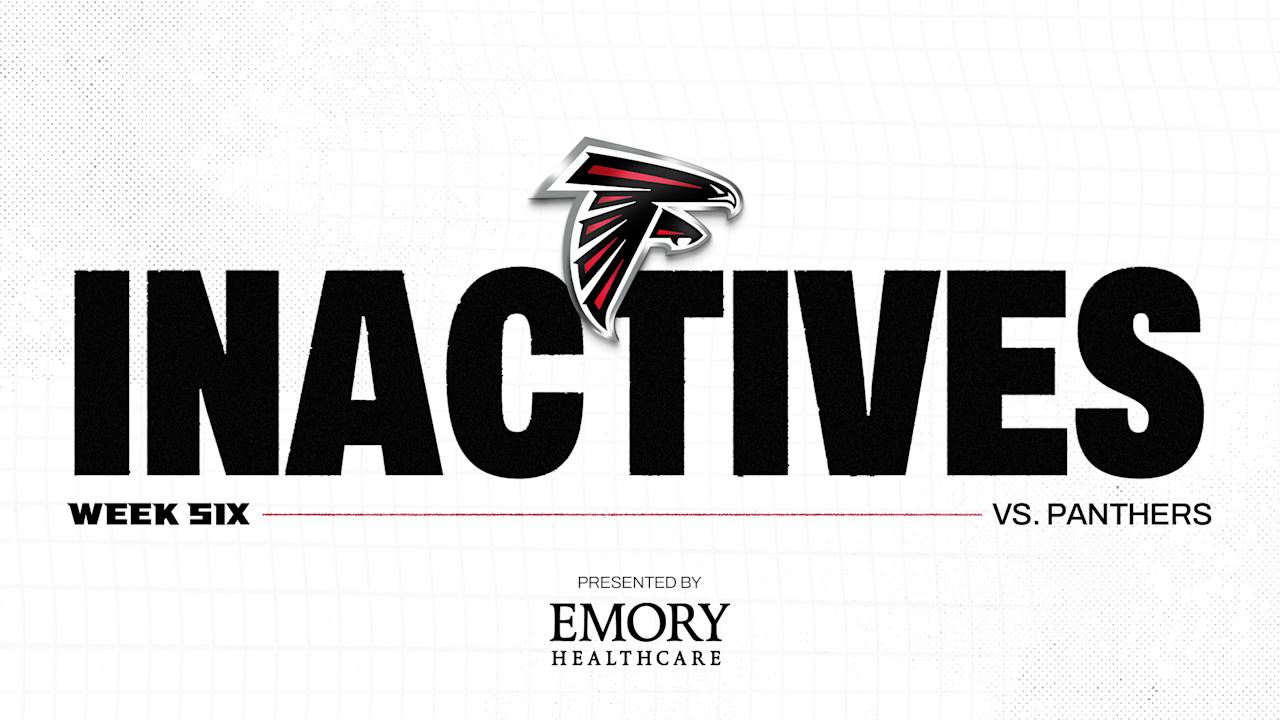 Falcons release inactives ahead of Week 6 matchup with Carolina Panthers