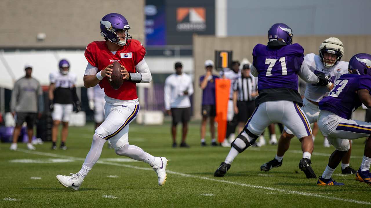 J.J. McCarthy Competing Against, Navigating & Growing From Daily Test of Flores-Led Defense