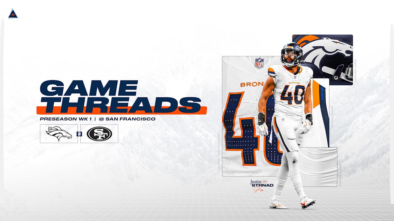 Broncos to wear Summit White jerseys and pants vs. 49ers