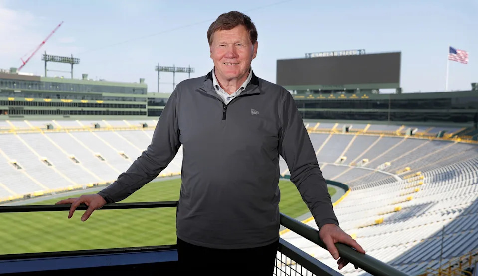 Outgoing Green Bay Packers president and CEO Mark Murphy is pictured June 11, 2025, at Lambeau Field in Green Bay, Wis.