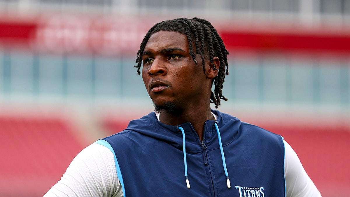 Cam Ward looks on field before game