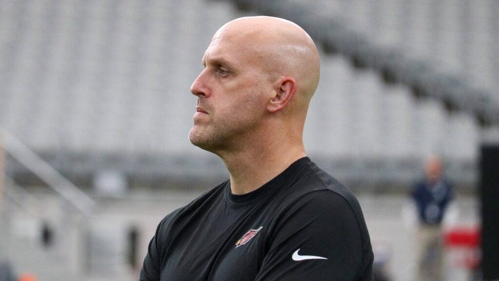 Cardinals GM Monti Ossenfort looks on...