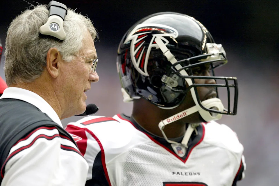The Falcons and head coach Dan Reeves had a challenge that would come to define the best NFL teams of 2025: how best to deploy the incredible skill set of your quarterback — in this case, Michael Vick. (Photo by Sporting News via Getty Images via Getty Images)