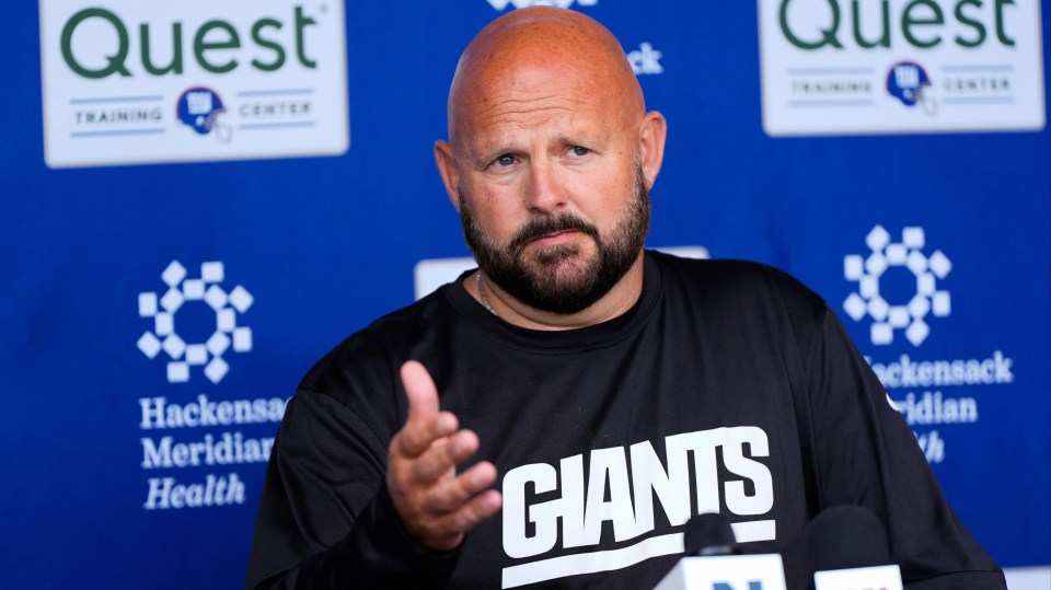 New York Giants head coach Brian Daboll at a press conference.