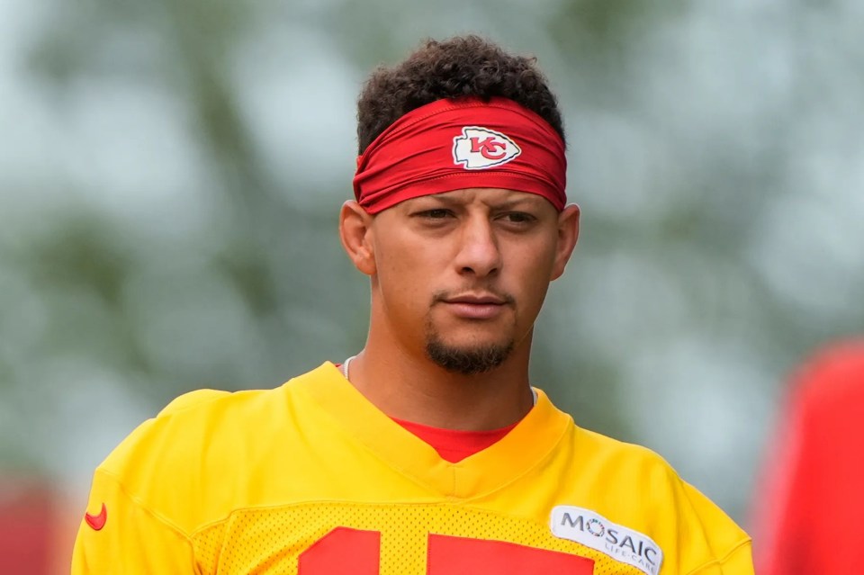 Patrick Mahomes at Kansas City Chiefs training camp.