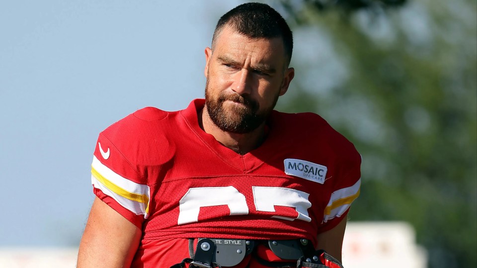 Travis Kelce #87 at Kansas City Chiefs Training Camp.