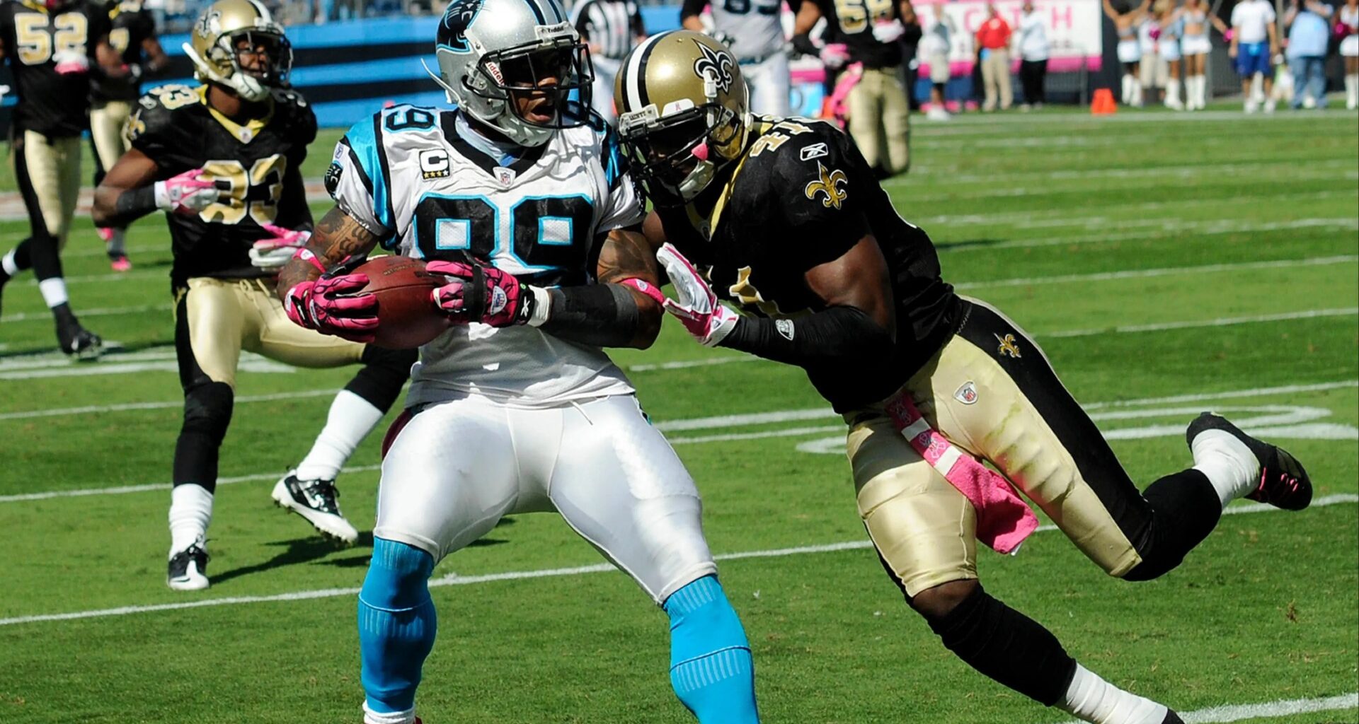 All-Pro Panthers wideout brawled with wrong man after taking brutal cheap shot celebrating 54-yard TD