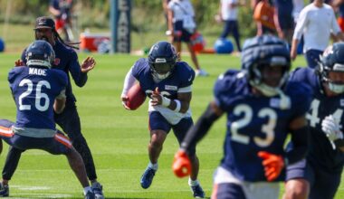 Chicago Bears' joint practice with Miami Dolphins at Halas Hall