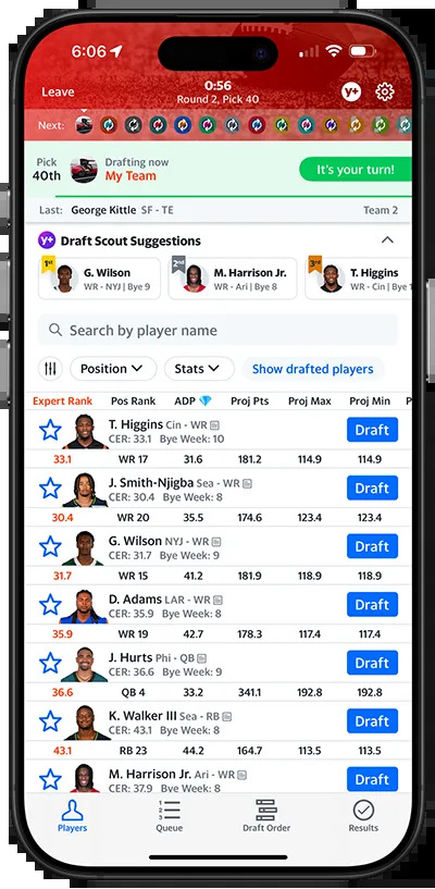 Instant mock draft process. (Photo by Marvin Williams/Yahoo Sports)